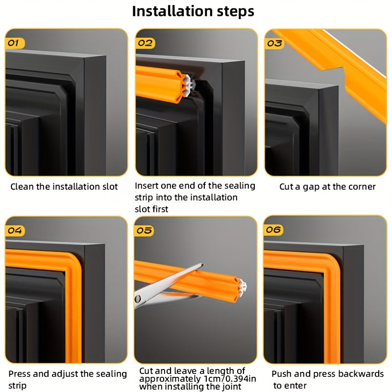 1pc Window Sealing Strip, Slot Type Sealing Strip, Length 400cm\u002F157.48inch, Suitable For Sliding Windows And Doors