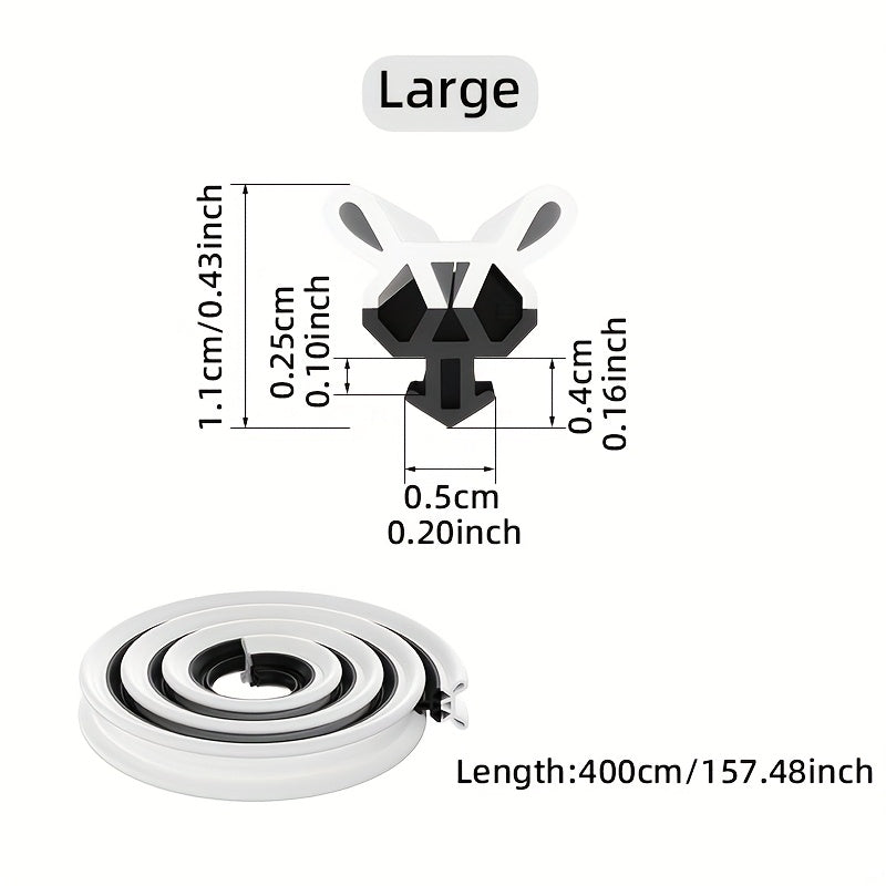 1pc Window Sealing Strip, Slot Type Sealing Strip, Length 400cm\u002F157.48inch, Suitable For Sliding Windows And Doors