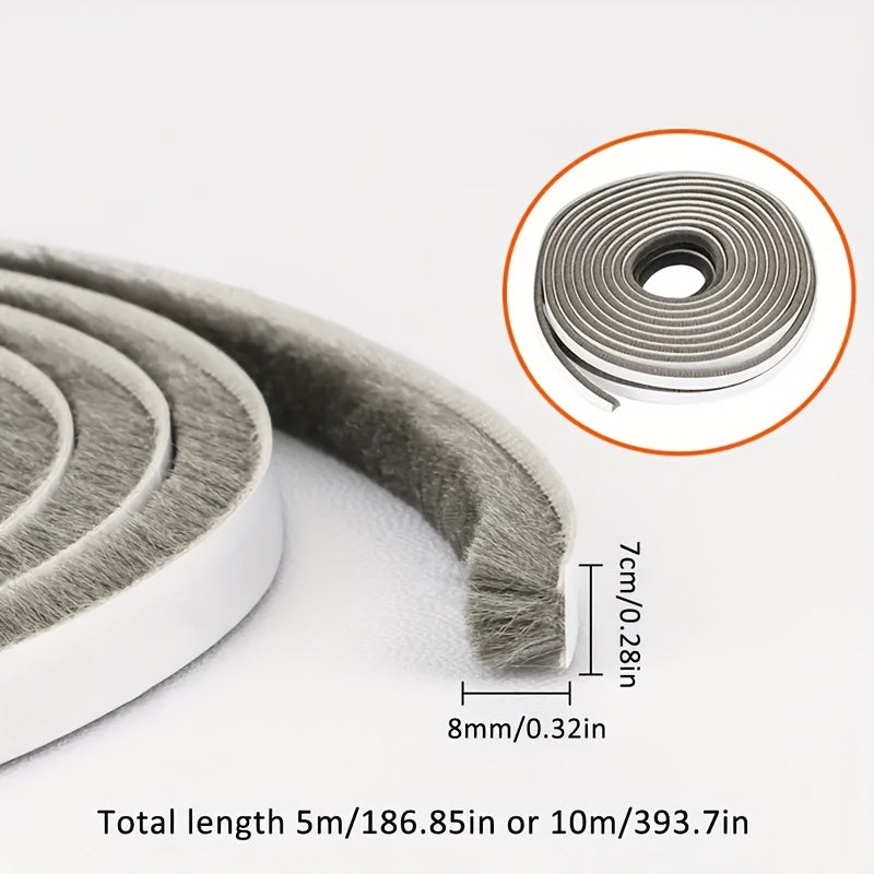 1pc Polyester Door and Window Seal Strip, 33-inch Self-Adhesive Anti-Collision Seam Sticker, Windproof Insulation, Soundproofing, for Sliding Door, Glass Door, Security Door, Cupboard - Multifunctional Accessory