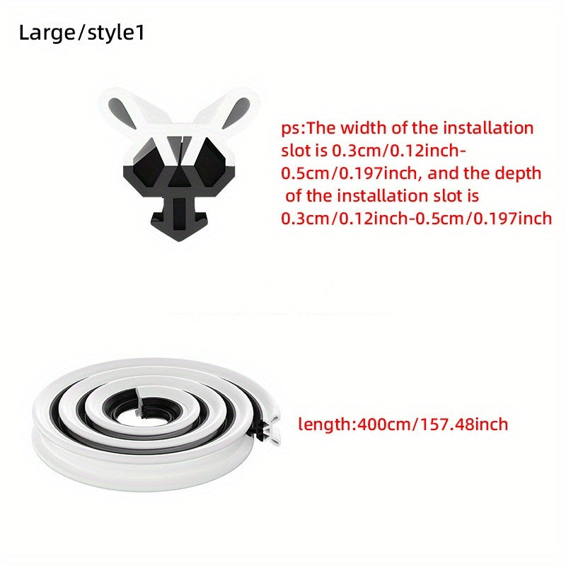 1pc Window Sealing Strip, Slot Type Sealing Strip, Length 400cm\u002F157.48inch, Suitable For Sliding Windows And Doors