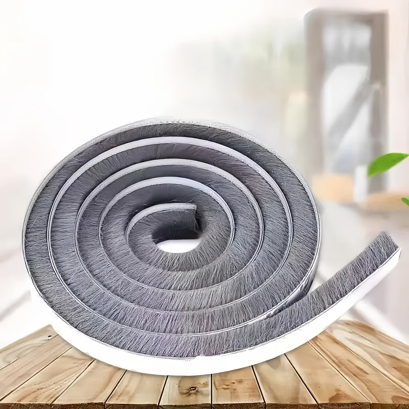 1pc Polyester Door and Window Seal Strip, 33-inch Self-Adhesive Anti-Collision Seam Sticker, Windproof Insulation, Soundproofing, for Sliding Door, Glass Door, Security Door, Cupboard - Multifunctional Accessory