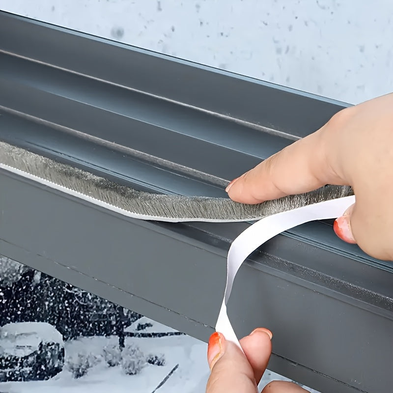 1pc Polyester Door and Window Seal Strip, 33-inch Self-Adhesive Anti-Collision Seam Sticker, Windproof Insulation, Soundproofing, for Sliding Door, Glass Door, Security Door, Cupboard - Multifunctional Accessory