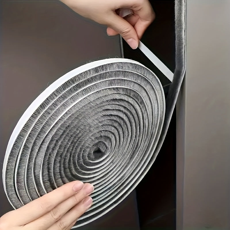 1pc Polyester Door and Window Seal Strip, 33-inch Self-Adhesive Anti-Collision Seam Sticker, Windproof Insulation, Soundproofing, for Sliding Door, Glass Door, Security Door, Cupboard - Multifunctional Accessory