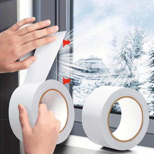2pcs Heavy-Duty Windproof Door & Window Sealing Tape - High-Adhesion Vinyl, No Residue, High Quality, Opaque Fabric Material for Winter Weather Protection