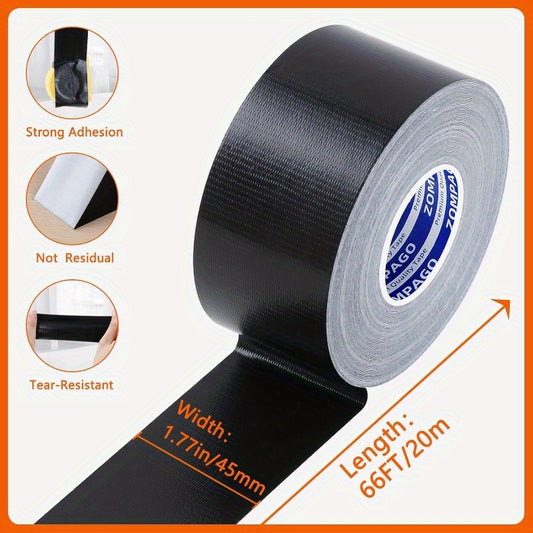Strong Adhesive Cloth Weather Stripping Tape for Sliding Windows and Door Frames - Seal Strip for SoundproofingDustproof Waterproof and Windproof-Durable and Wear Resistant 1.8inx66FT Black