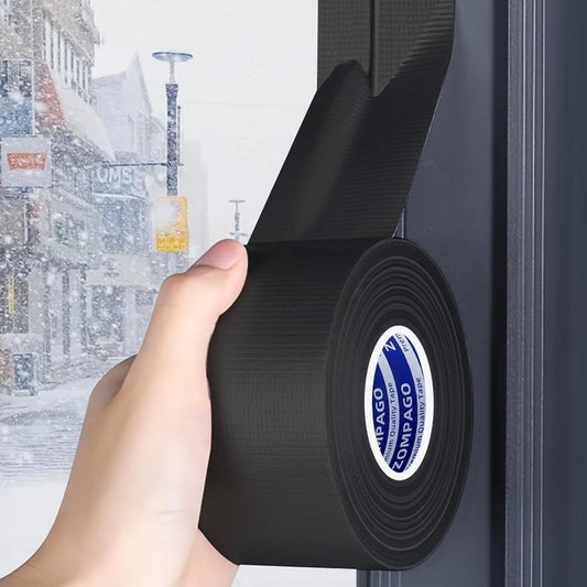 Strong Adhesive Cloth Weather Stripping Tape for Sliding Windows and Door Frames - Seal Strip for SoundproofingDustproof Waterproof and Windproof-Durable and Wear Resistant 1.8inx66FT Black