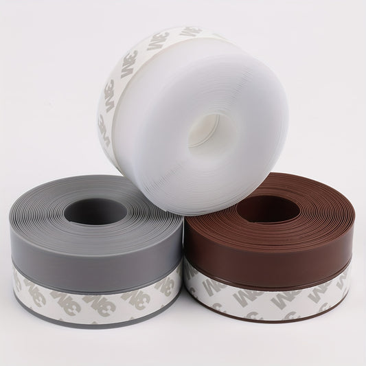 Window Sealing Strip Self Adhesive Weather Stripping 35mm Width Silicone Door Bottom Seal Strip Tape for Gaps of House Glass Shower Window and Door Weatherproof Soundproof